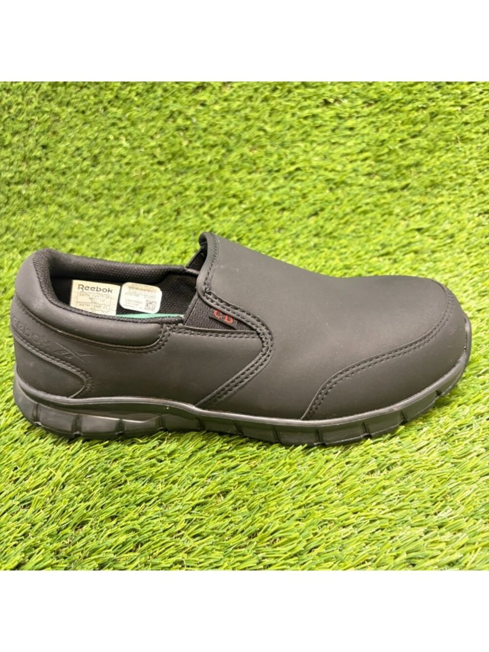 Reebok Sublite Cushion Womens Size 9.5D Black Composite Toe Safety Work Shoes